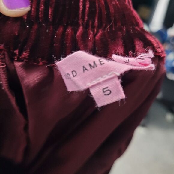 GOOD AMERICAN Crinkle Velvet High Waist Wide Leg Porto Pants size xxl - Picture 5 of 9